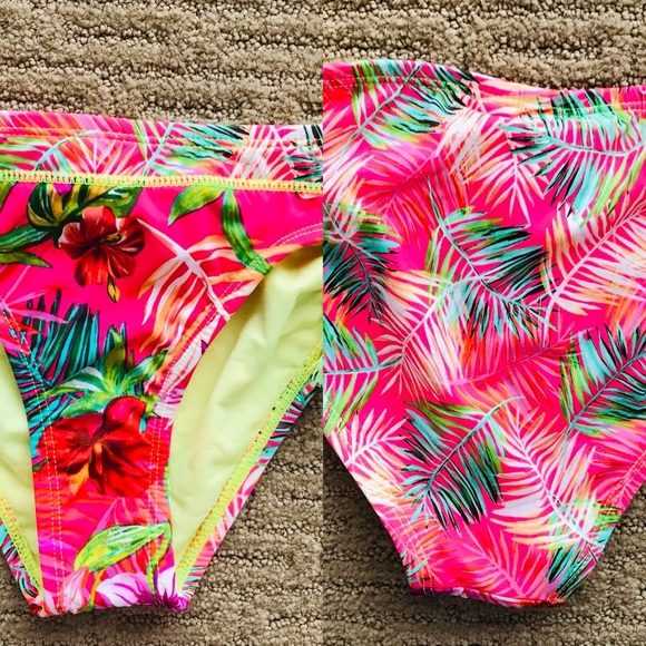 NWT HOBIE Girls TROPICAL California Style TANKINI BIKINI SWIMSUIT Size 12 - Picture 6 of 13